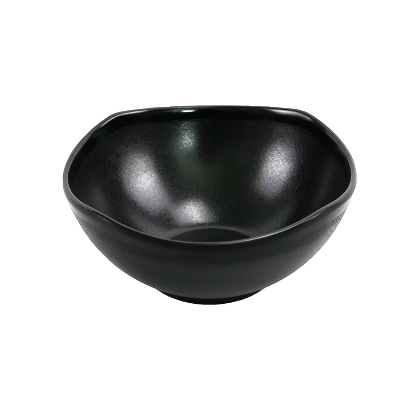 Vague Black Melamine Semi Round Bowl - Al Makaan Store