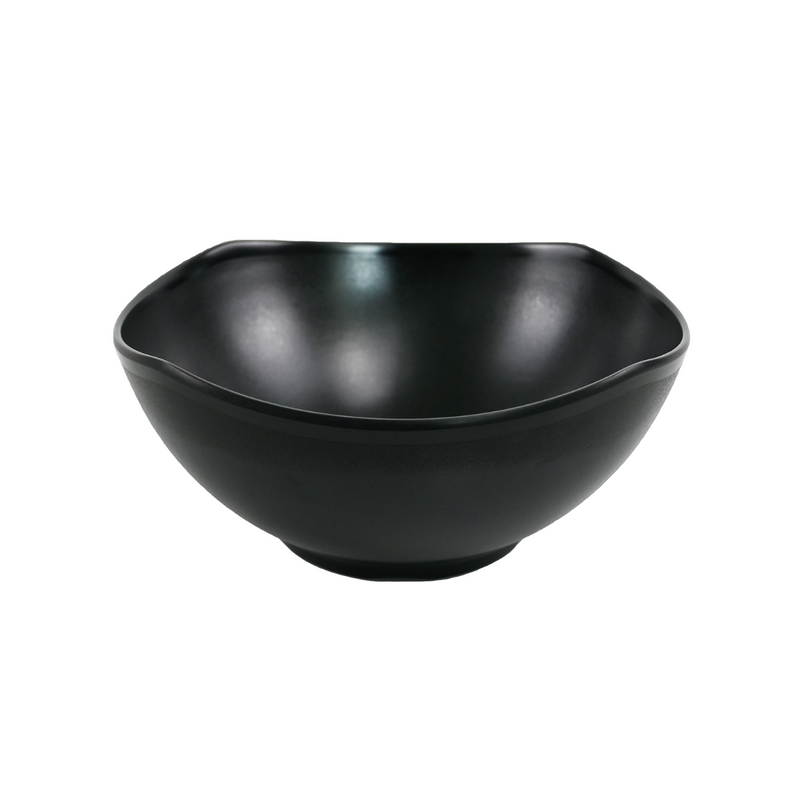 Vague Black Melamine Semi Round Bowl - Al Makaan Store