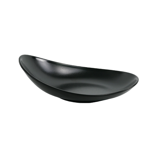 Vague Black Melamine Oval Tear Drop Plate - Al Makaan Store