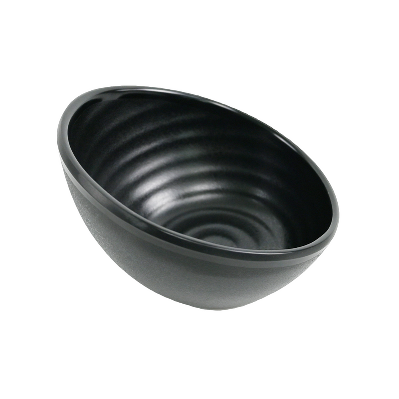 Vague Black Melamine Asymmetrical Bowl - Al Makaan Store