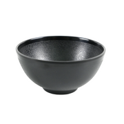 Vague Black Round Melamine Footed Bowl - Al Makaan Store