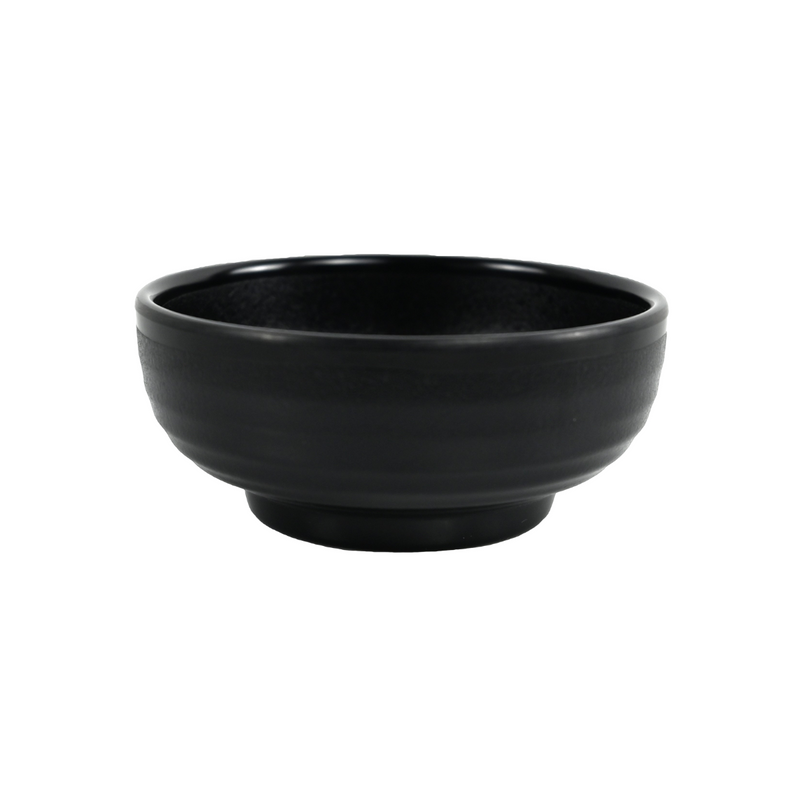 Vague Black Melamine Round Bowl 6.5" - Al Makaan Store