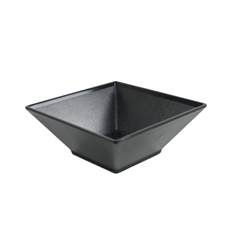 Vague Black Melamine Buffet Square Bowl - Al Makaan Store