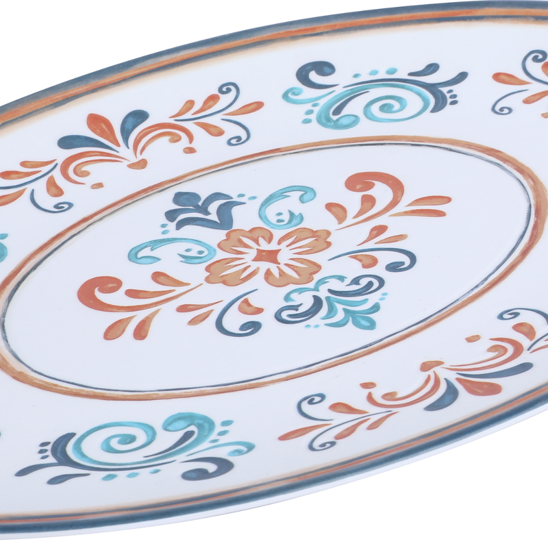 Vague Melamine Oval Plate 14'' Marrakech Design - Al Makaan Store