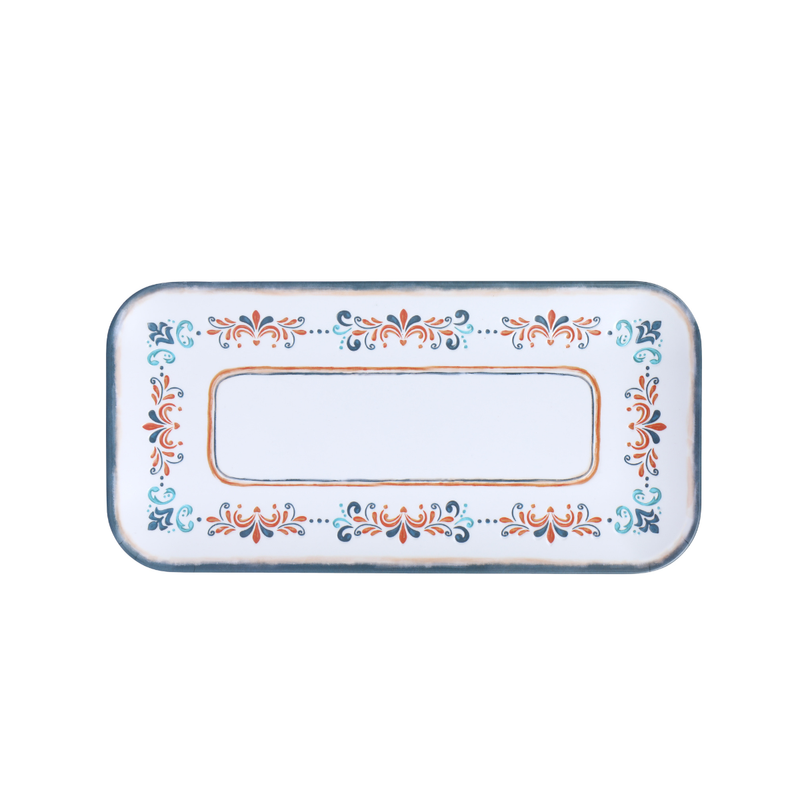 Vague Melamine Rectangle Tray 14.2'' Marrakech Design - Al Makaan Store