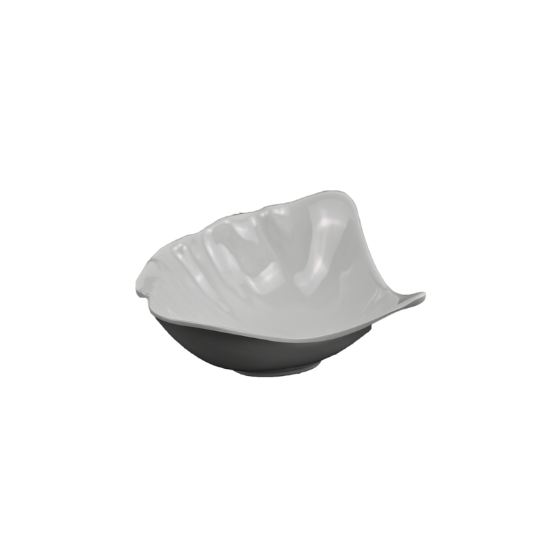 Vague Melamine White Shell Plate - Al Makaan Store