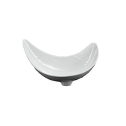 Vague Melamine White Moon Plate - Al Makaan Store
