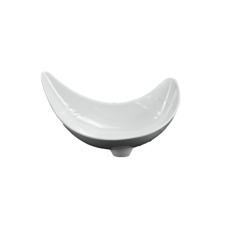 Vague Melamine White Moon Plate - Al Makaan Store