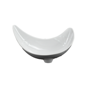 Vague Melamine White Moon Plate - Al Makaan Store