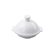 Vague Melamine White Round Dates Bowl with Lid - Al Makaan Store