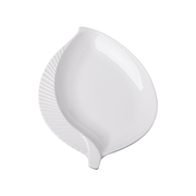 Vague Melamine White Leaf Plate - Al Makaan Store