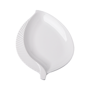 Vague Melamine White Leaf Plate - Al Makaan Store