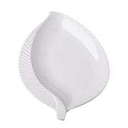 Vague Melamine White Leaf Plate - Al Makaan Store