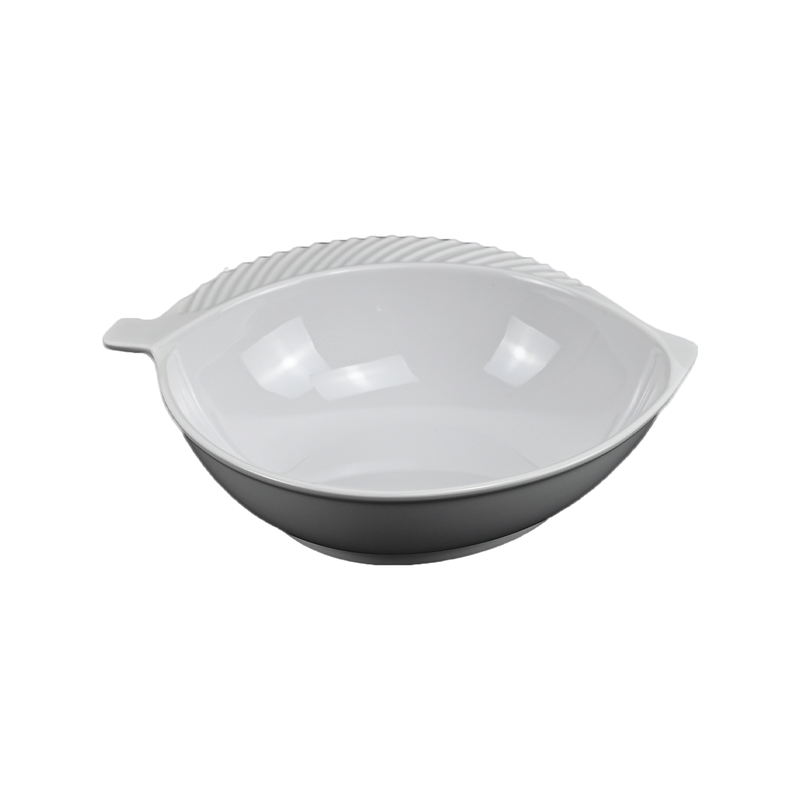 Vague Melamine White Leaf Bowl - Al Makaan Store