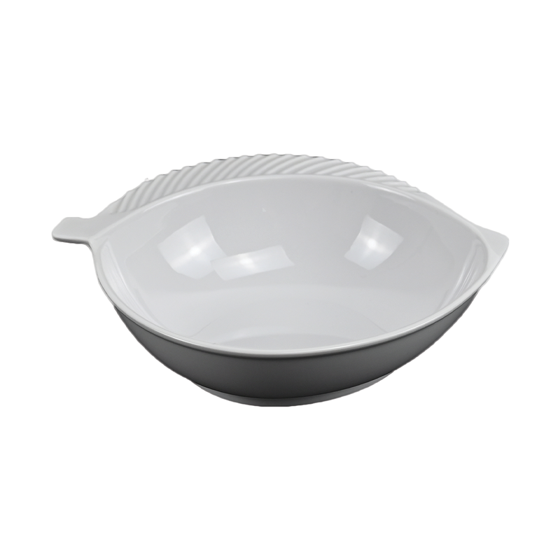 Vague Melamine White Leaf Bowl - Al Makaan Store