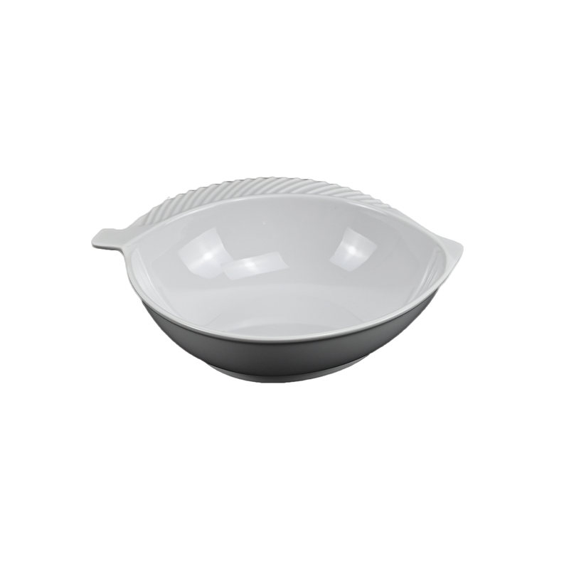 Vague Melamine White Leaf Bowl - Al Makaan Store