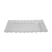 Vague Melamine White Rectangle Plate - Al Makaan Store