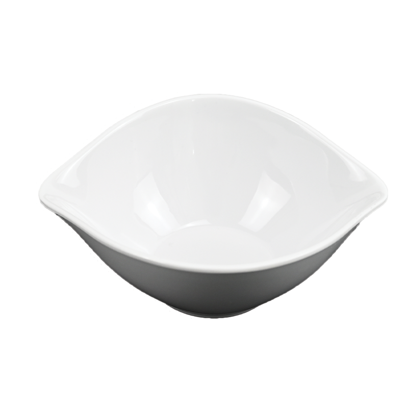 Vague Melamine White Oval Bowl - Al Makaan Store