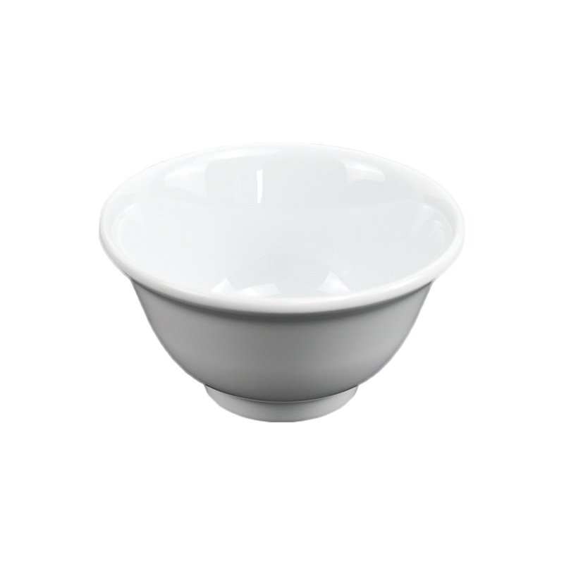 Vague Melamine White Footed Bowl - Al Makaan Store