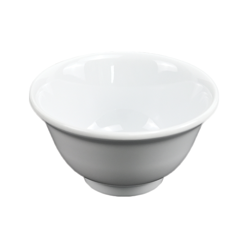 Vague Melamine White Footed Bowl - Al Makaan Store