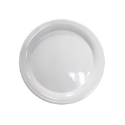 Vague Melamine White Round Deep Plate - Al Makaan Store