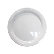 Vague Melamine White Round Deep Plate - Al Makaan Store
