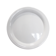 Vague Melamine White Round Deep Plate - Al Makaan Store