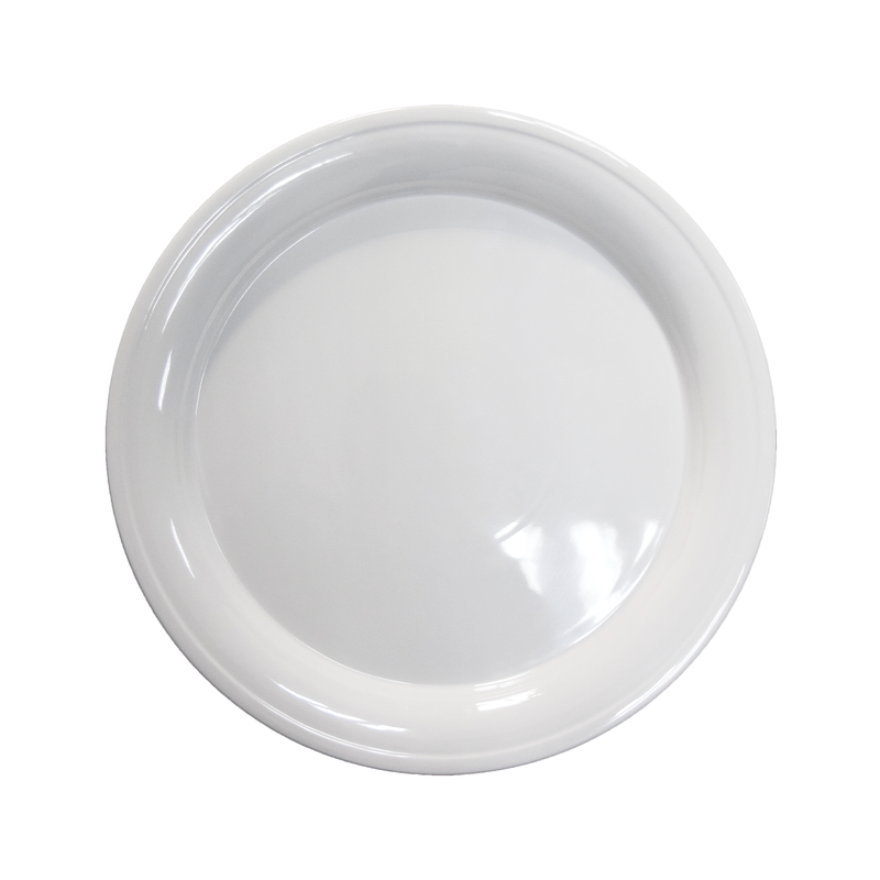 Vague Melamine White Round Deep Plate - Al Makaan Store