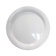 Vague Melamine White Round Deep Plate - Al Makaan Store