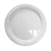 Vague Melamine White Round Deep Plate - Al Makaan Store