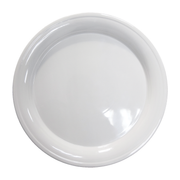Vague Melamine White Round Deep Plate - Al Makaan Store