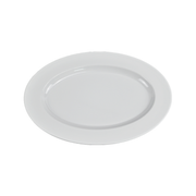 Vague Melamine White Oval Plate - Al Makaan Store