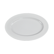 Vague Melamine White Oval Plate - Al Makaan Store