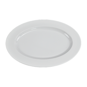 Vague Melamine White Oval Plate - Al Makaan Store