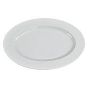 Vague Melamine White Oval Plate - Al Makaan Store