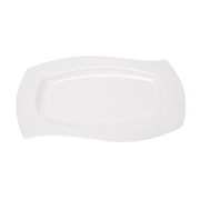Vague Melamine White Rectangular Wavy Plate - Al Makaan Store
