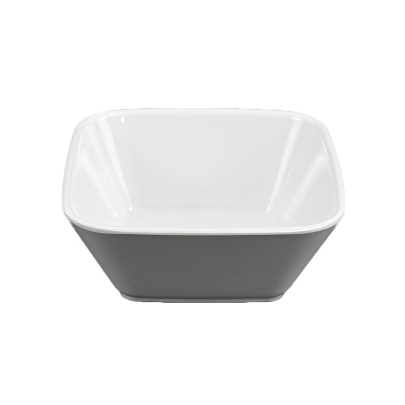 Vague Melamine White Square Bowl-2 - Al Makaan Store
