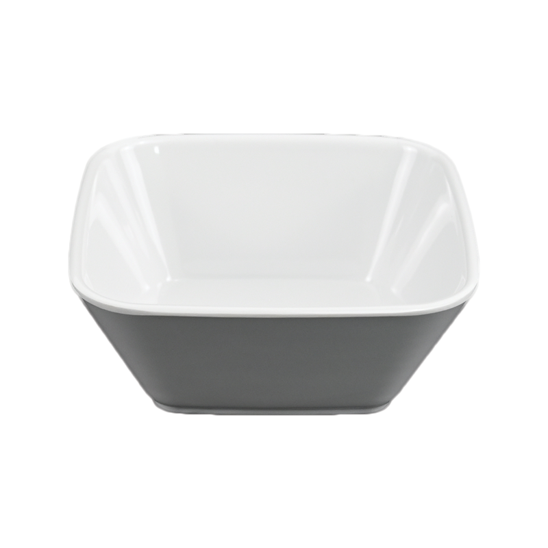 Vague Melamine White Square Bowl-2 - Al Makaan Store