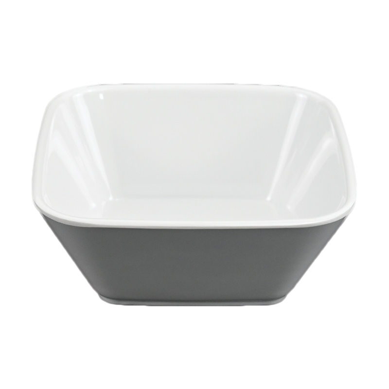 Vague Melamine White Square Bowl-2 - Al Makaan Store