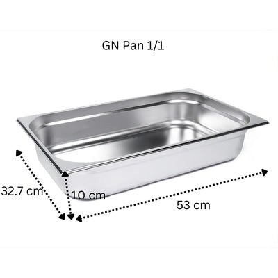 Vague Stainless Steel Gastronorm Container GN Pan 1/1