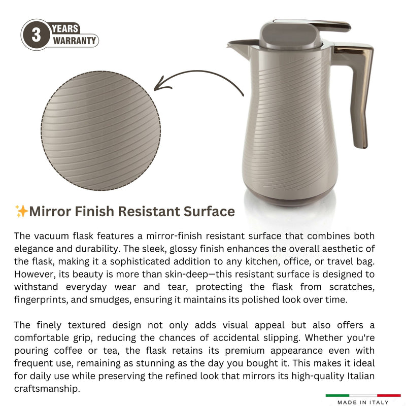 Via Veneto Safari Hazelnut Tea & Coffee Vacuum Flask 700 ml & 1 Liter