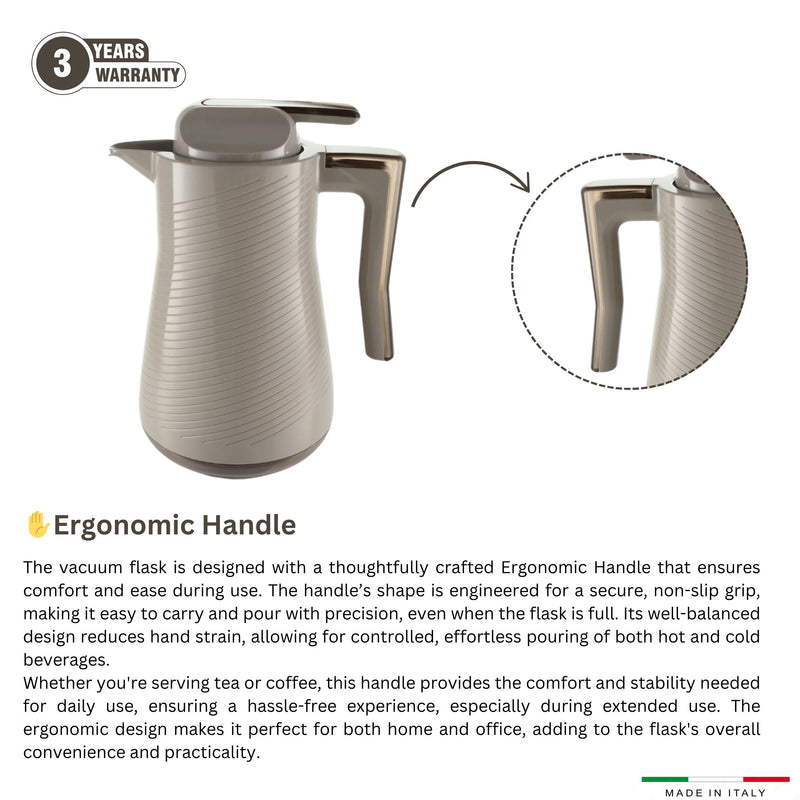 Via Veneto Safari Hazelnut Tea & Coffee Vacuum Flask 700 ml & 1 Liter