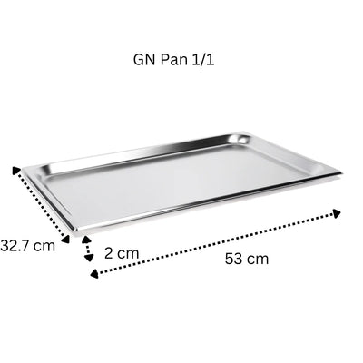 Vague Stainless Steel Gastronorm Container GN Pan 1/1