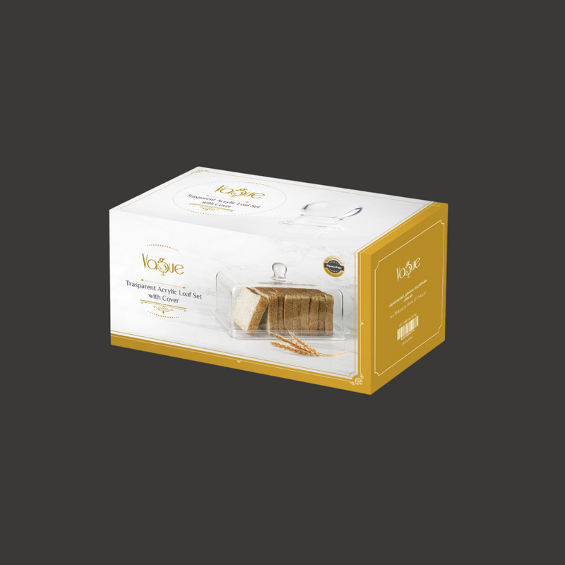 Vague Acrylic Loaf Set with Cover 38 cm - Al Makaan Store