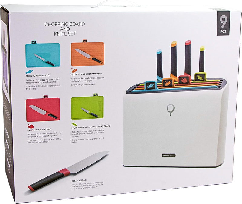 Smart Chopping Board and Knife Set With UV Disinfect Holder - Al Makaan Store