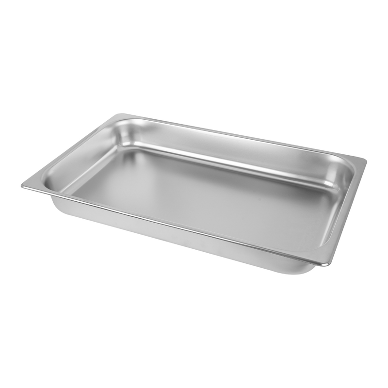 Vague Stainless Steel Rectangular Full Chafing Dish with Glass Window 9 Liter