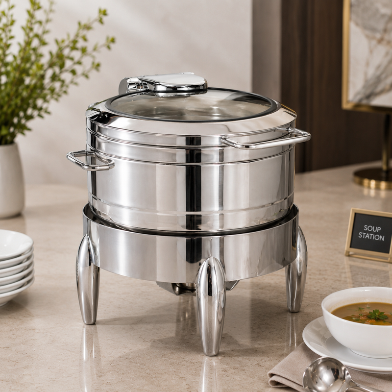 Vague Round Stainless Steel Base for 11 Liter Soup Station