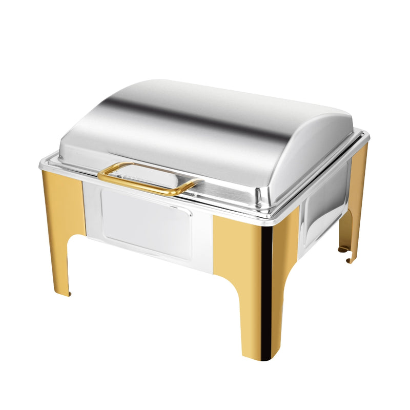 Vague Stainless Steel Semi Gold 5.5 Liters 2/3 Square Chafing Dish