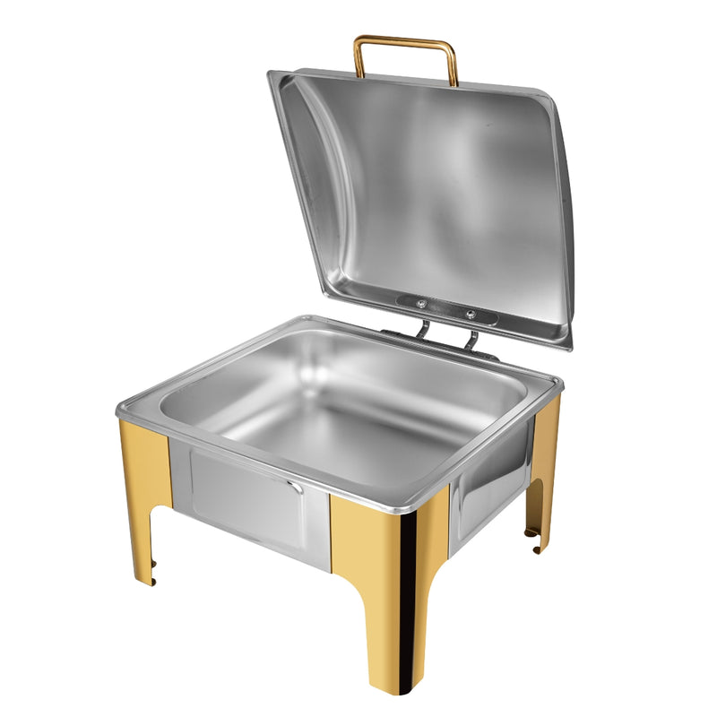 Vague Stainless Steel Semi Gold 5.5 Liters 2/3 Square Chafing Dish