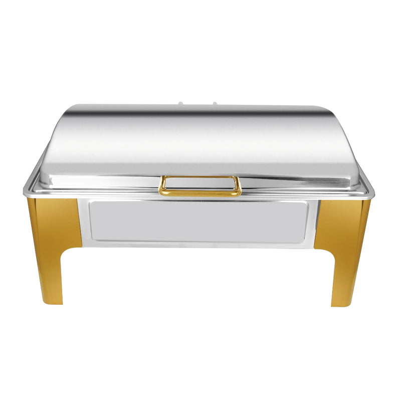 Vague Stainless Steel Semi Gold 6 Liters 1/1 Rectangular Chafing Dish